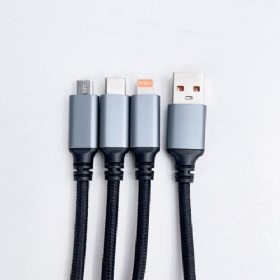 USB 3-in-1 High Current Braided Datacable